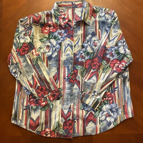 Boho Western Women’s Shirt XL Vintage - Picture 1 of 6